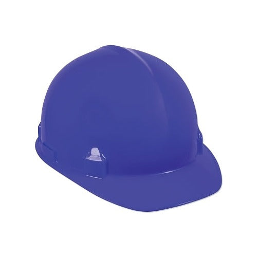 Jackson Safety SC-6 hard hat, blue cap style with 4-point ratchet suspension and front brim, safety hard hat