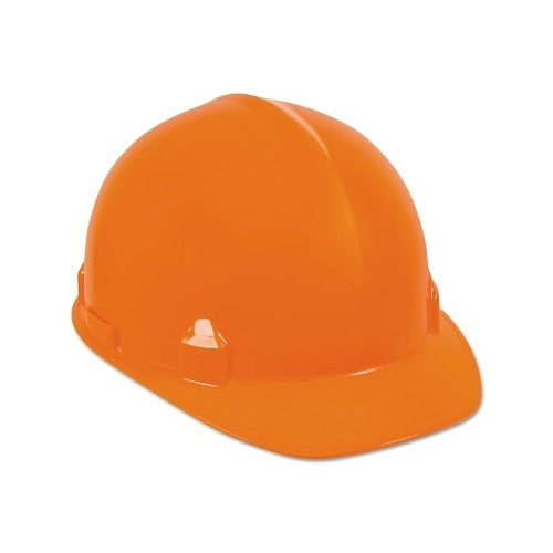 Jackson Safety SC-6 hard hat with 4-point ratchet and front brim in hi-viz orange, safety hard hat