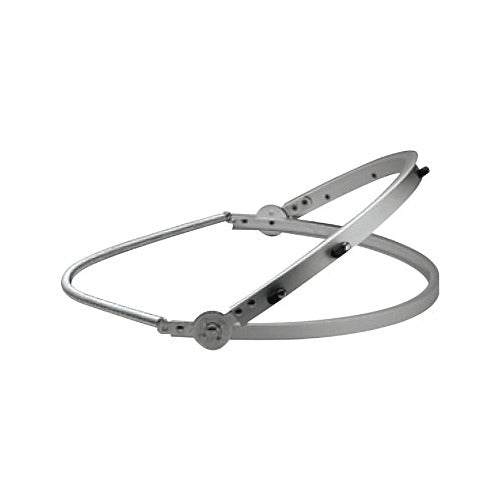Jackson Safety 37 Hatshield cap coil spring attachment, dual silver metal arcs, face shield adapter