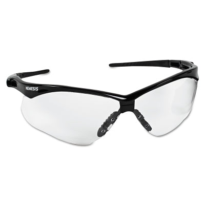 V30 Nemesis CSA Safety Glasses, Clear, Polycarbonate Lens, Uncoated, Black Frame/Temples, Nylon