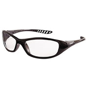 V40 Hellraiser Safety Glasses, Clear Polycarbonate Lens, Uncoated, Black, Nylon