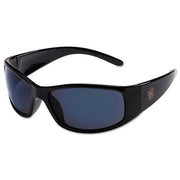 Elite Safety Glasses, Blue Mirror Polycarbonate Lens, Mirror, Black, Nylon