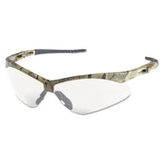 V30 Nemesis Safety Glasses, Clear, Polycarbonate Lens, Anti-Fog, Camouflage Frame/Temples, Nylon