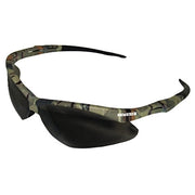 V30 Nemesis Safety Glasses, Smoke, Polycarbonate Lens, Anti-Fog, Camouflage Frame/Temples, Nylon