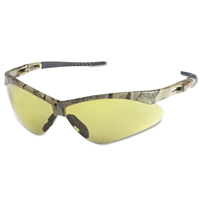 V30 Nemesis Safety Glasses, Amber, Polycarbonate Lens, Anti-Fog, Camouflage Frame/Temples, Nylon