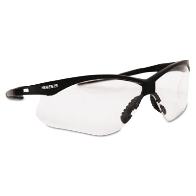 V30 Nemesis Safety Glasses, Clear, Polycarbonate Lens, Uncoated, Black Frame/Temples, Nylon