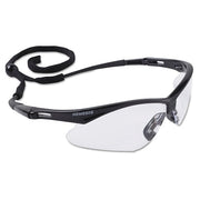 V30 Nemesis Safety Glasses, Clear, Polycarbonate Lens, Anti-Fog, Black Frame/Temples, Nylon