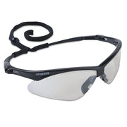V30 Nemesis Safety Glasses, Indoor/Outdoor, Polycarbonate Lens, Uncoated, Black Frame/Temple, Nylon