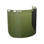 Jackson Safety F50 polycarbonate D-shape special face shield, dark green IRUV 3.0 tint, 8 in H x 15.5 in L faceshield
