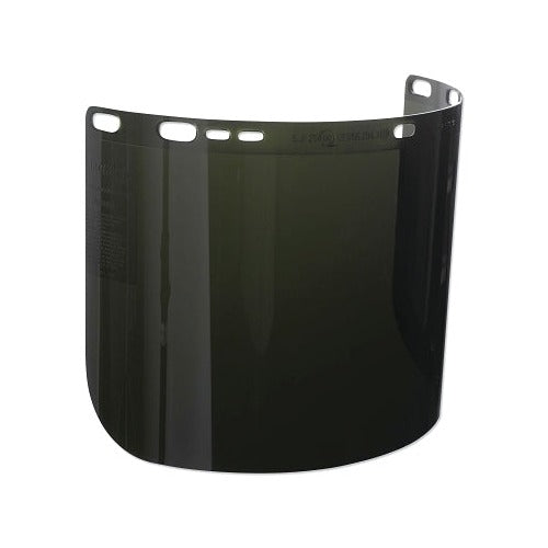 Jackson Safety F50 polycarbonate D-shape face shield, clear IRUV 5.0 tint, 8 in H x 15.5 in L faceshield