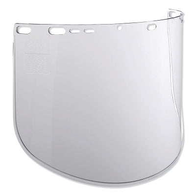 F40 Propionate Faceshield, 915-60, Uncoated, Clear, Unbound, 15.5 in L x 9 in