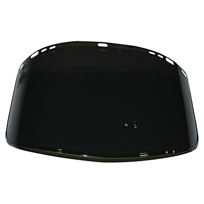 F40 Propionate Faceshield, 915-63, Uncoated, Dark Green, Unbound, 15.5 in L x 9 in