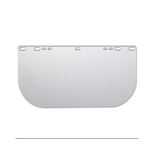 Jackson Safety F10 PETG economy faceshield, clear uncoated unbound, 15.5 in W x 8 in H, faceshield