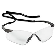 V30 Nemesis VL Safety Glasses, Clear, Polycarbonate Lens, Anti-Fog, Gunmetal No Brow Frame, Nylon