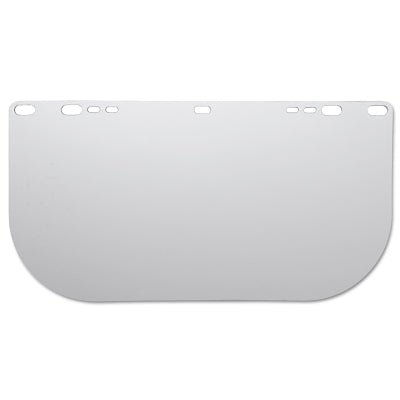 F20 Polycarbonate Faceshield, 8154LBPYCB, Uncoated, Clear, Unbound, 15.5 in L x 8 in H