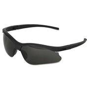 V30 Nemesis Safety Glasses, Smoke, Polycarbonate Lens, Uncoated, Black Frame/Temples, Nylon, Small