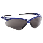 V30 Nemesis Safety Glasses, Smoke, Polycarbonate Lens, Anti-Fog, Metallic Blue Frame/Black Temples, Nylon