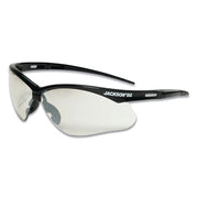 SG Series Safety Glasses, Indoor/Outdoor Poly Lens, Hardcoat Anti-Scratch, Black Poly Half-Frame