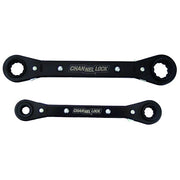 2 Pc 4-in-1 Ratcheting Box Wrench Set, Inch