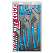 Tongue and Groove Straight Jaw Plier Set, 4 Pc, 6.5 in L, 9.5 in L, 12 in L