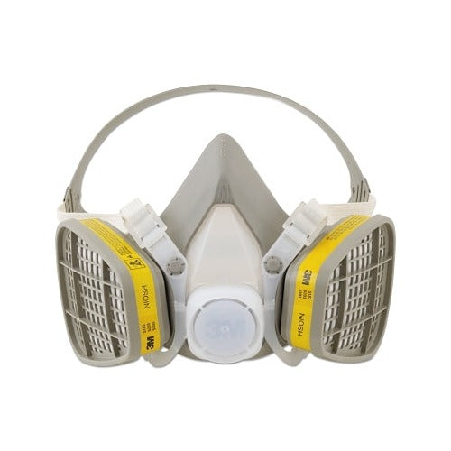 3M 5000 Series medium half facepiece respirator gray silicone dual yellow cartridge organic vapor respirator