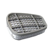 3M 6000 Series 6002 acid gas vapor cartridge gray housing white filter grid acid gas respirator cartridge