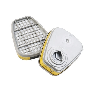 6000 Series Gas /Vapor Cartridges, Acid Gases/Organic Vapor, Yellow