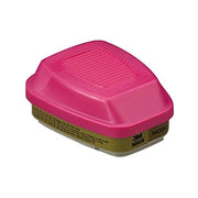 3M 60924 combination cartridge P100 particulate filter, ammonia/methylamine, pink body with green NIOSH band
