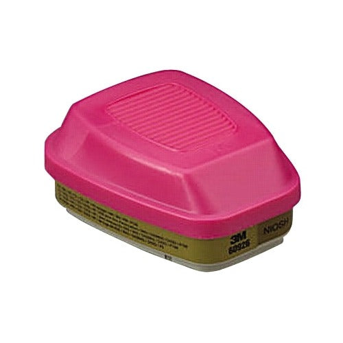 3M 60924 combination cartridge P100 particulate filter, ammonia/methylamine, pink body with green NIOSH band