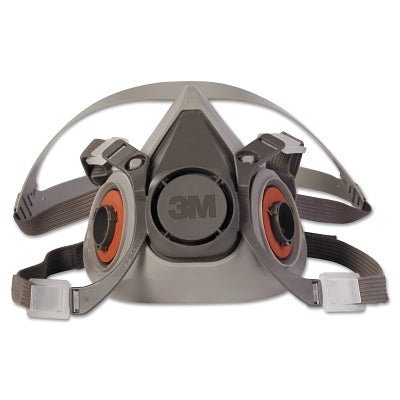 Half Facepiece Reusable Respirator 6000 Series, Medium, Resist Gases, Vapors, Particulates, Adjustable Strap, TPE