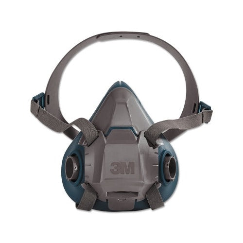 3M 6502 Rugged Comfort half-facepiece reusable respirator medium gray teal dual cartridge ports adjustable straps