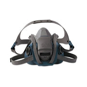 3M 6502QL Rugged Comfort Quic-Latch half-facepiece reusable respirator gray teal dual cartridge ports quick-release