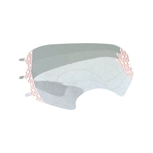3M 6000 Series lens cover, clear polycarbonate, adhesive tabs for 6000 half and full facepiece respirator protection