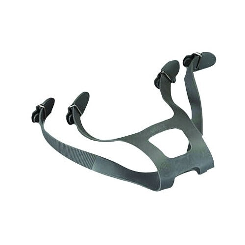 3M 6000 Series head harness assembly gray silicone four-point strap with clip buckles respirator facepiece part
