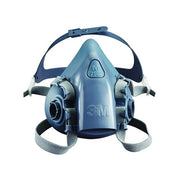 3M 7502 half facepiece respirator medium silicone body with dual cartridge ports and adjustable head straps