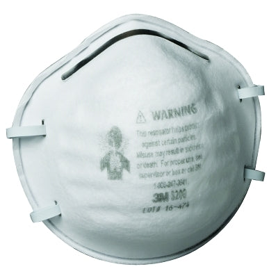 N95 Particulate Respirator, Half Facepiece, Two Fixed Straps, Non-Oil Particles, White