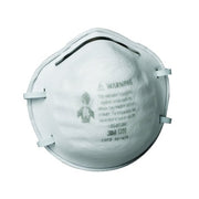 3M 8200 N95 particulate respirator, half facepiece with two fixed straps, white cup-style respirator