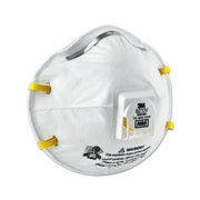 3M 8210V N95 particulate respirator, half facepiece with exhalation valve, white cup-style respirator