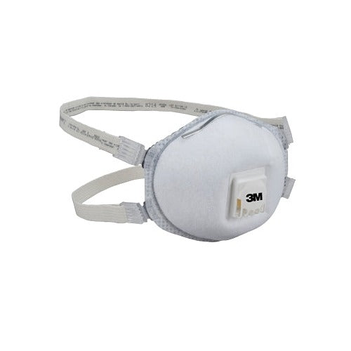 3M 8214 N95 welding respirator white cup-style with exhalation valve adjustable strap for metal pouring organic vapors