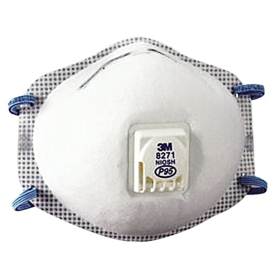 P95 Particulate Respirator, Half Facepiece, Oil/Non-Oil Particles, white