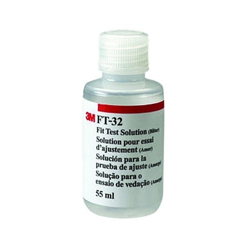 3M FT-32 bitter fit test solution, 55 ml clear plastic squeeze bottle with white cap, respirator fit test solution