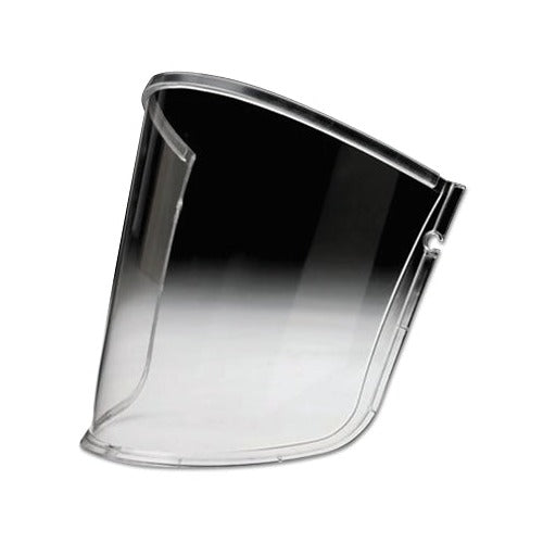 3M Versaflo M-927 coated visor, curved polycarbonate with dark-to-clear gradient, side mounting tabs, M-Series headtop