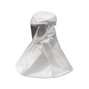 3M Versaflo S-403L Economy Hood white fabric full-coverage drape clear visor for belt-mounted PAPR SAR respirator
