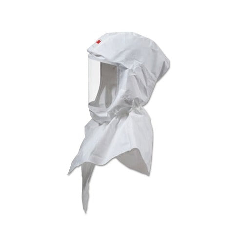 3M Versaflo premium suspension replacement hood, white painter's hood with clear inner shroud visor