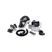 3M Versaflo TR-300N+ PAPR kit, hard hat visor, blower unit, breathing tube, battery pack, powered air purifying respirator