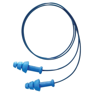 SmartFit Detectable Earplugs, TPE, Blue, Corded
