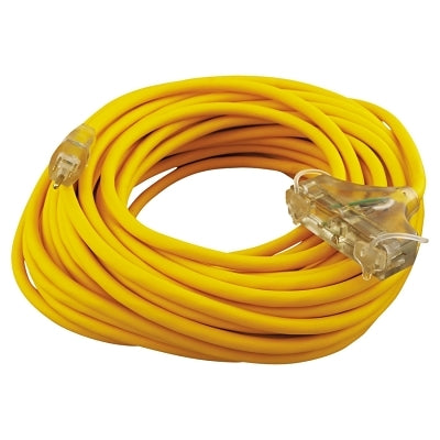 Tri-Source Polar/Solar Plus Multiple Outlet Cord, 100 ft, 3 Outlets, Yellow