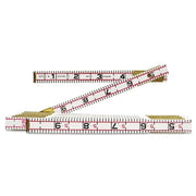 Red End Engineer's Scale Folding Wood Rule, 6 ft L, Wood, SAE