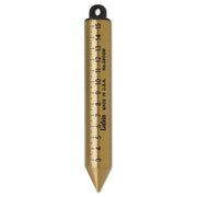 Inage Oil Gauging Plumb Bob, 1 in dia, 6.75 in L, Solid Brass, SAE/Metric