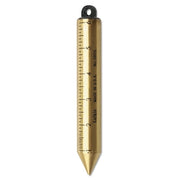 Inage Oil Gauging Plumb Bob, 1 in dia, 6.75 in L, Solid Brass, SAE